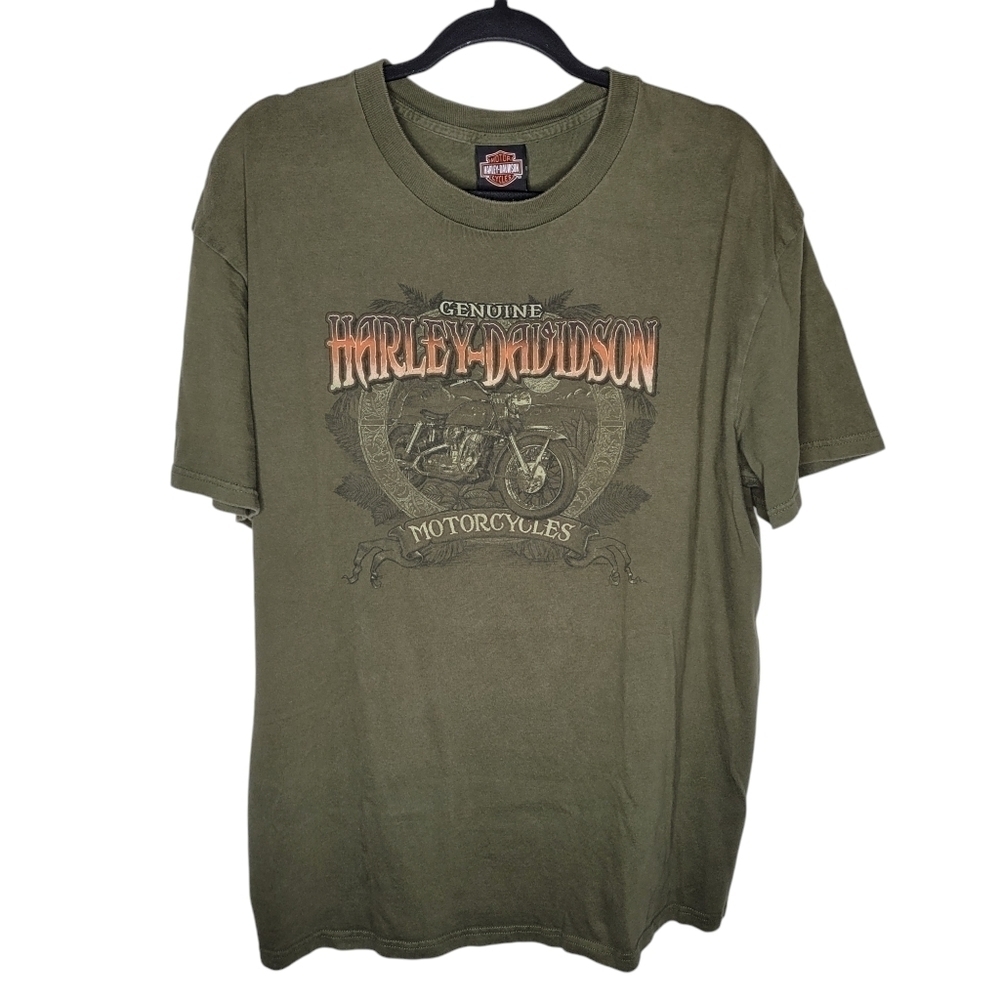 Vintage Y2K Harley Davidson Motorcycles Cayman Islands, B.W.I. Graphic T-Shirt